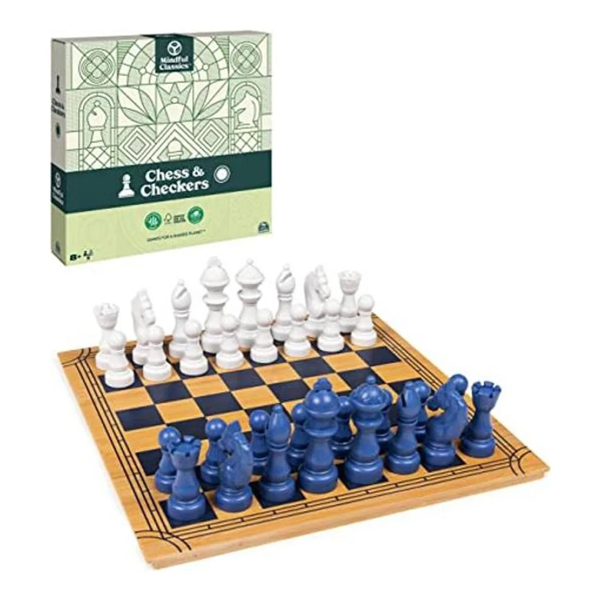 Mindful Classics juego de mesa de ajedrez con caja de_1