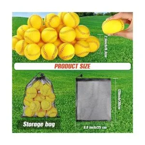 Paquete de 50 mini bolas de softbol para el estrés de 2.5_3