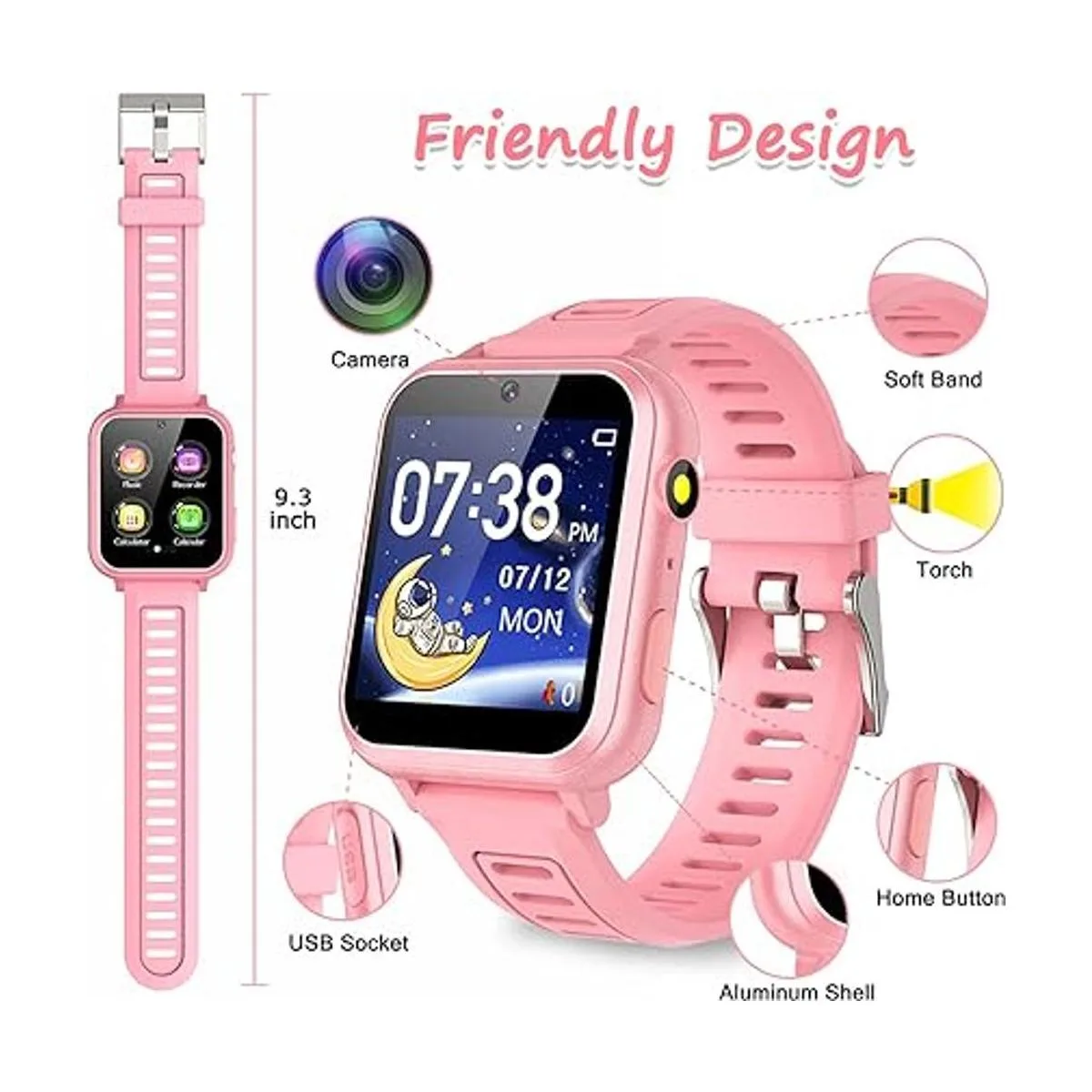 Reloj inteligente para niños regalo para niñas de 5 a 12_3