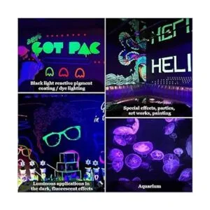 Junview Luces LED negras de Halloween de 12 W focos de_7