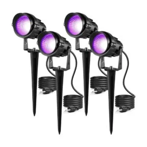 Junview Luces LED negras de Halloween de 12 W focos de_1