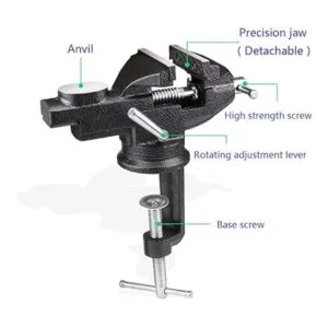 Home Table Vise Universal Rotate 360 Work ClampOn Vise_7