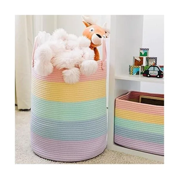 OrganiHaus Cesta arcoíris para decoración de aula pastel_5