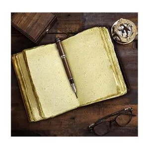 C CUERO Diario de cuero vintage con brújula antiguo_2