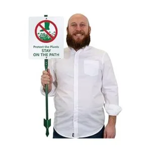 SmartSign Letrero de aluminio con estaca de 3 pies con_5