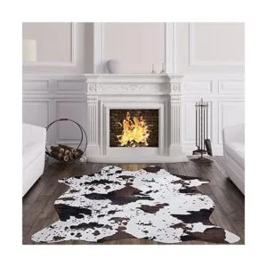 Fixseed Alfombra de piel sintética de vaca para sala de_3