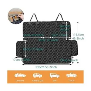 Dog Car Seat Cover for Back Seat Cover for Kids ISOFIX Car_2