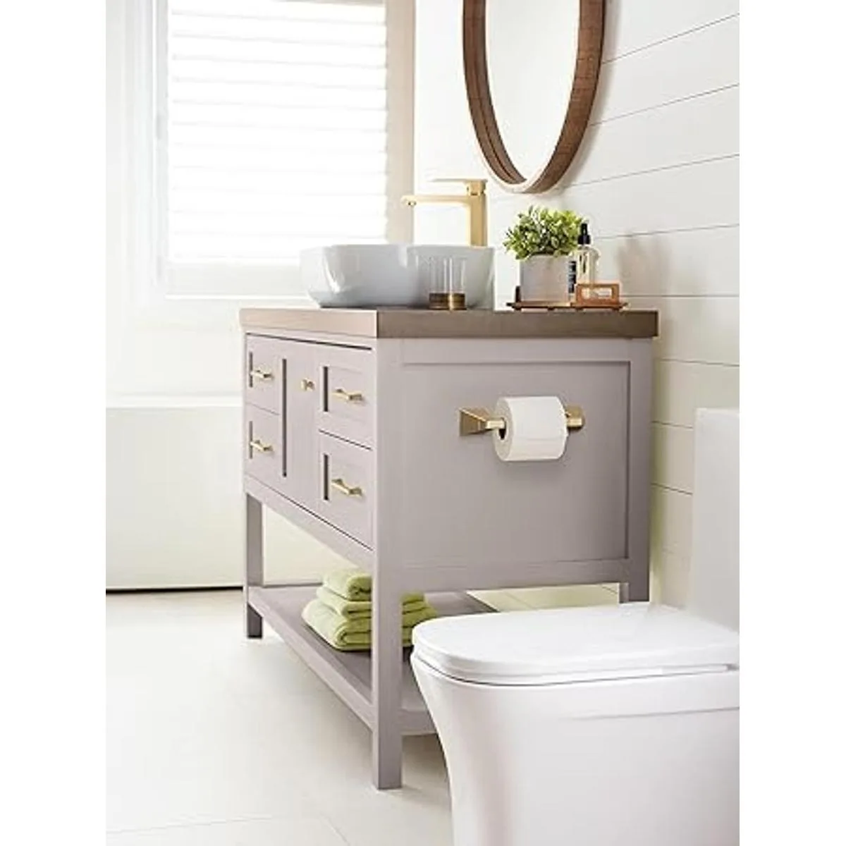 Amerock Soporte de papel higiénico Bronce champán_3