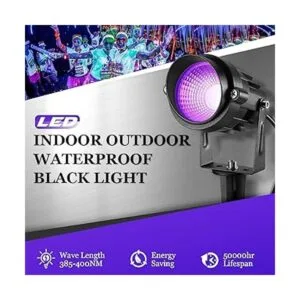 Junview Luces LED negras de Halloween de 12 W focos de_2