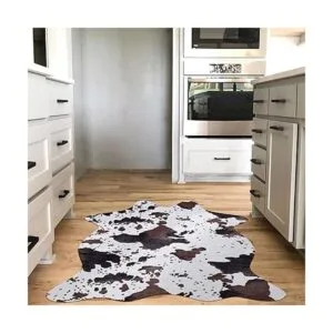 Fixseed Alfombra de piel sintética de vaca para sala de_5