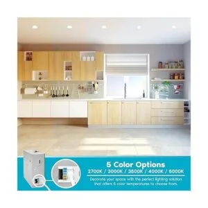 Luxrite Luz empotrable LED ultra fina de 3.9 in con caja_2