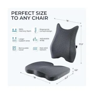 Cojín de asiento y almohada de apoyo lumbar almohadilla_5