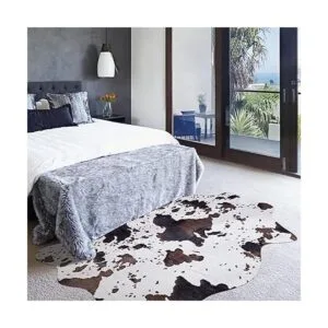 Fixseed Alfombra de piel sintética de vaca para sala de_4