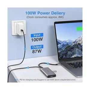 Estación de acoplamiento USB C con monitor dual estación_7