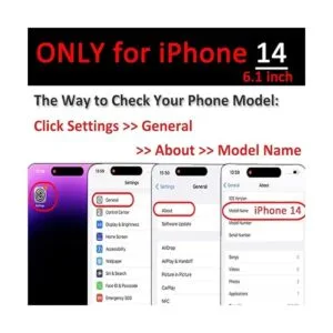 ZVE Funda tipo cartera para iPhone 14 funda con_2