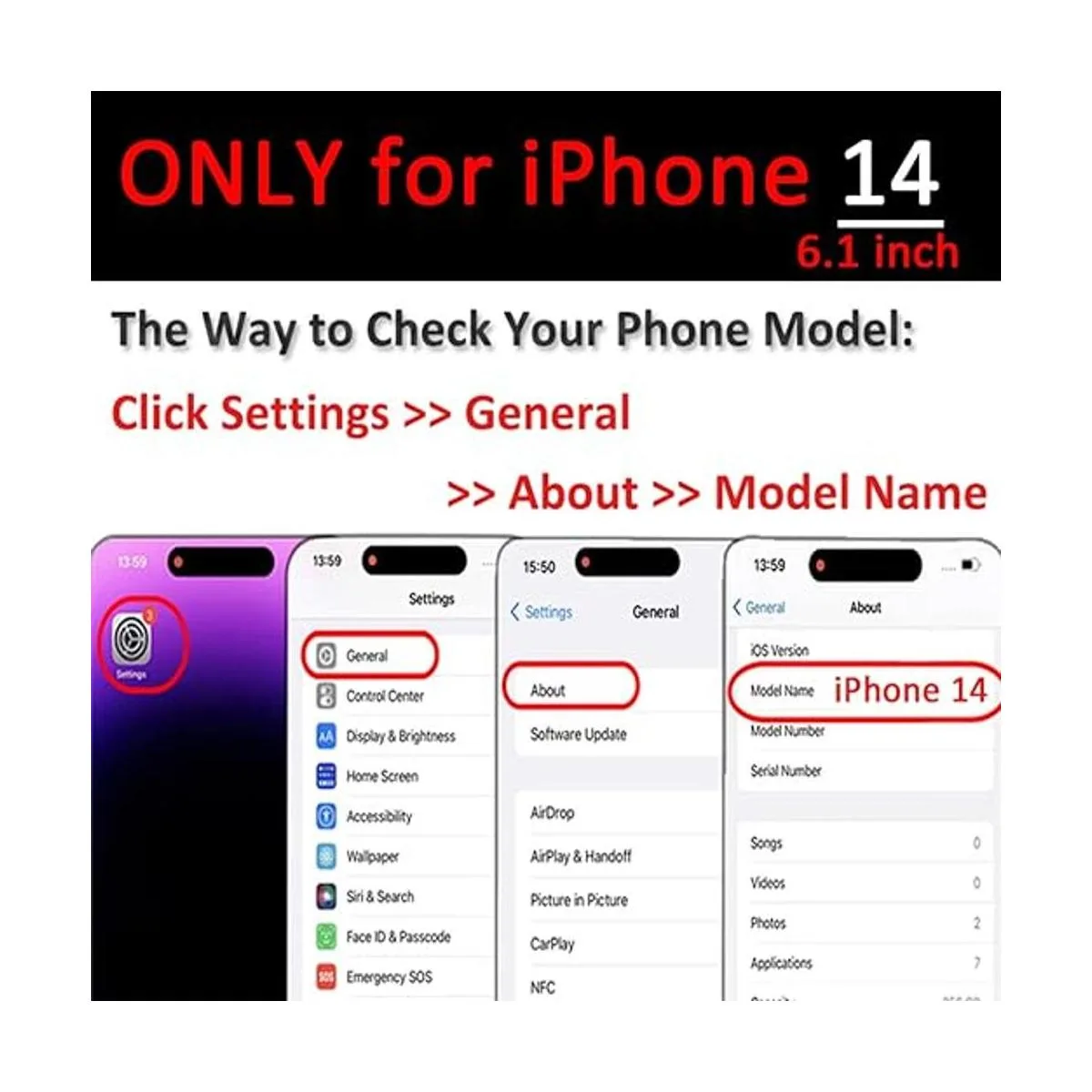 ZVE Funda tipo cartera para iPhone 14 funda con_2