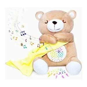 Baby Sound Soother Cry Activated Sensor Toy Bear White_1