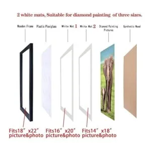 WOFFMX Marcos de fotos con diamantes de 18 x 22 pulgadas_3