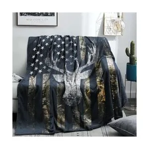 Manta de caza con bandera de ciervo de camuflaje de EE._1
