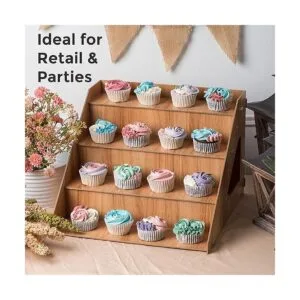 Tapeera Elevador de exhibición de madera al por menor de 4_4