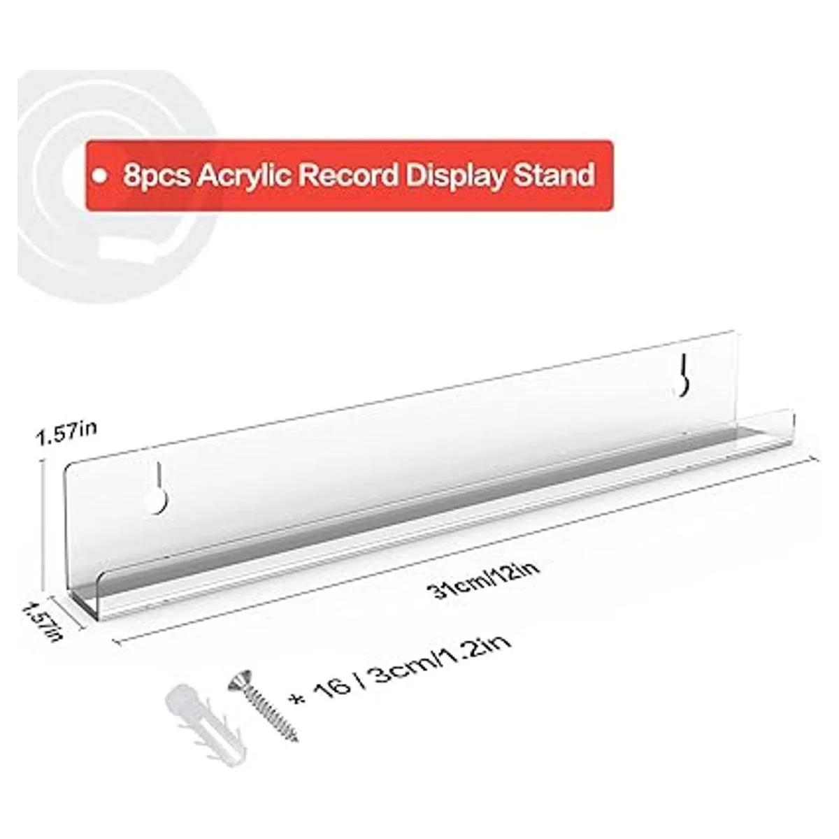 ULENDIS Soporte de pared para discos de vinilo soporte_3