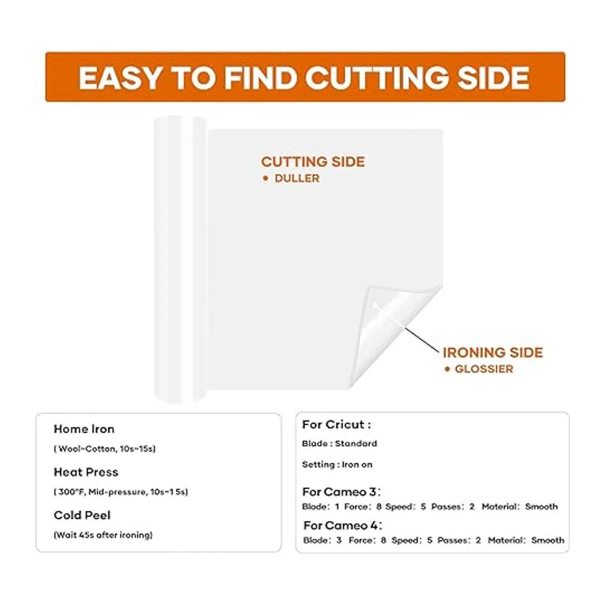 HTVRONT Vinilo de transferencia de calor blanco para_6