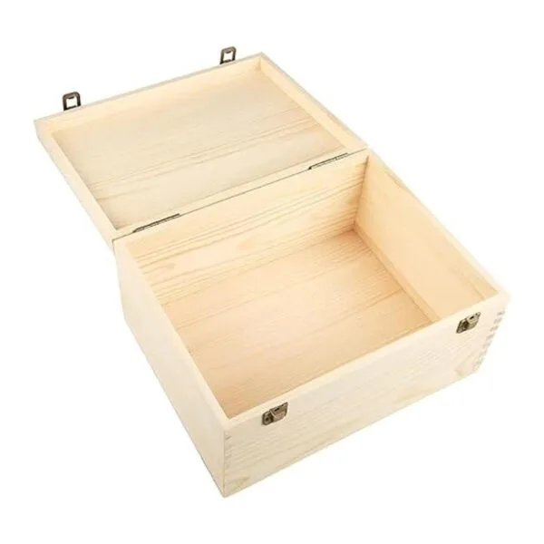 Frcctre Extral Caja de madera grande sin acabar caja de_4