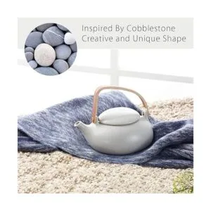 ZENS Tetera de cerámica con infusor olla de té japonesa_2