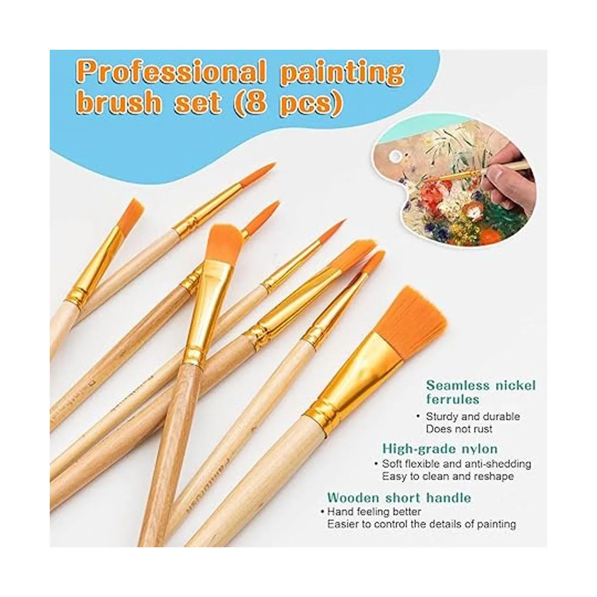 Kit de pintura de 48 piezas con 24 pinturas acrílicas 8_4