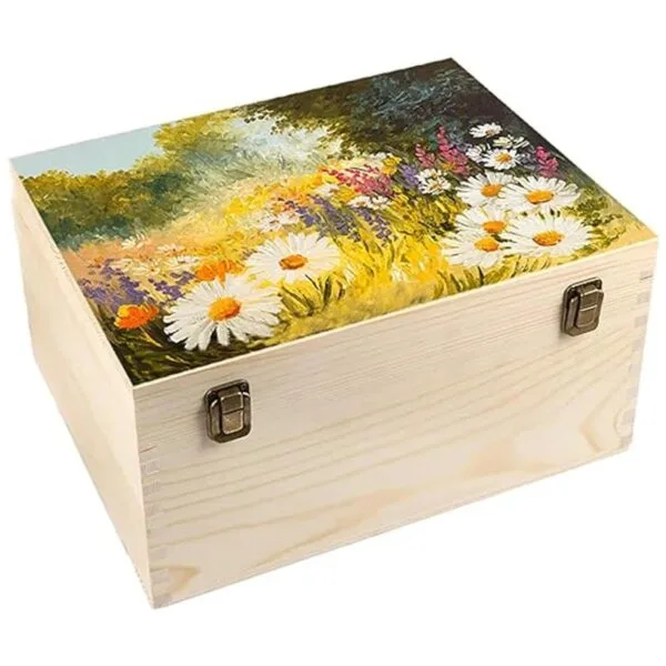 Frcctre Extral Caja de madera grande sin acabar caja de_5