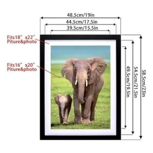 WOFFMX Marcos de fotos con diamantes de 18 x 22 pulgadas_2