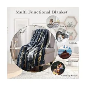 Manta de caza con bandera de ciervo de camuflaje de EE._6