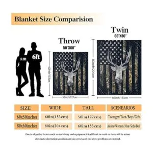 Manta de caza con bandera de ciervo de camuflaje de EE._4