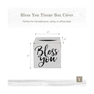 Youngs Inc. Wood Bless You Funda para caja de pañuelos_3