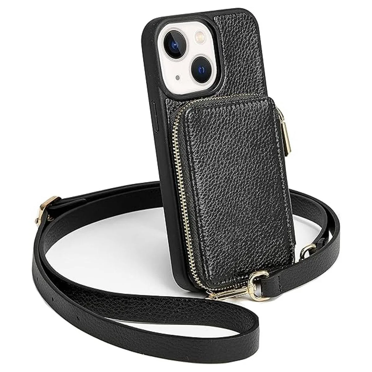 ZVE Funda tipo cartera para iPhone 14 funda con_1