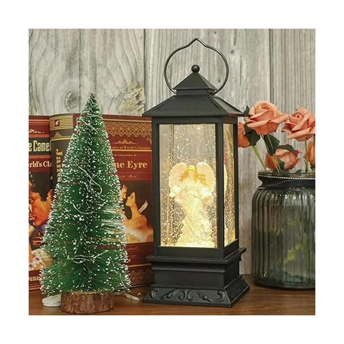 Eldnacele Linterna navideña musical de globo operada_5