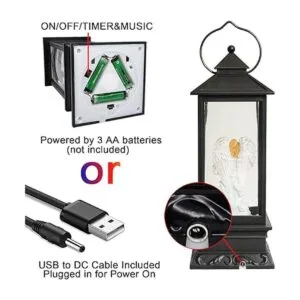 Eldnacele Linterna navideña musical de globo operada_2