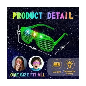 SHQDD Paquete de 60 lentes LED 5 colores neón que brillan_2