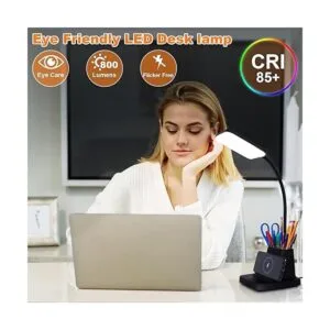 Vicsoon Lámpara de escritorio con cargador inalámbrico_2