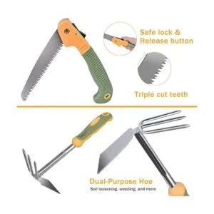 WisaKey Juego de herramientas de jardín 9 piezas_4