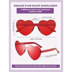 60 pares de lentes de sol en forma de corazón sin montura_2