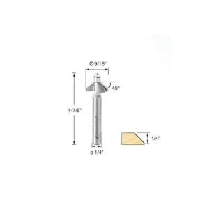 Amana Tool MR0108 chaflán en miniatura con punta de_2