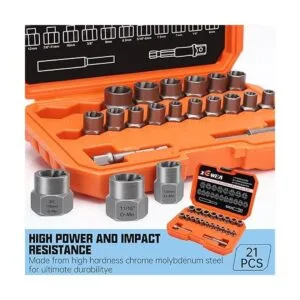 XEWEA Juego de extractor de tuercas de pernos juego de_6