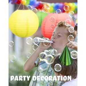 48 faroles decorativos redondos de papel surtidos tamaño_2