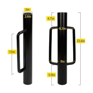 Urban Deco Conductor de poste de valla con mango de acero_3