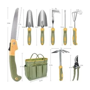 WisaKey Juego de herramientas de jardín 9 piezas_2