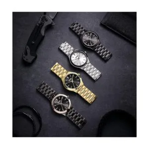 BUREI Relojes minimalistas delgados para hombre de acero_5