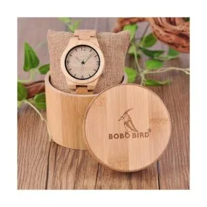 BOBO BIRD D27 Reloj de madera de bambú para hombre con_2