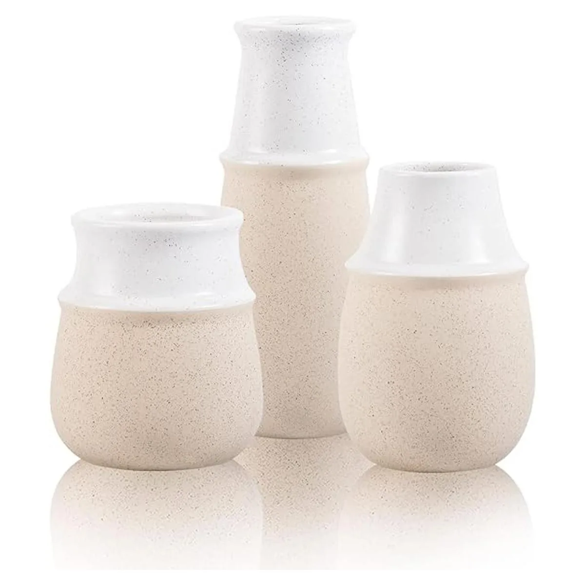 Pampas Grass Vase Modern Farmhouse Decor Blue Ceramic_1