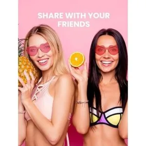 60 pares de lentes de sol en forma de corazón sin montura_6